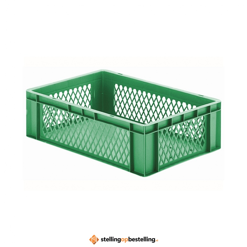 Transportkrat Euronorm plastic bak, krat TK1 600x400x175 groen