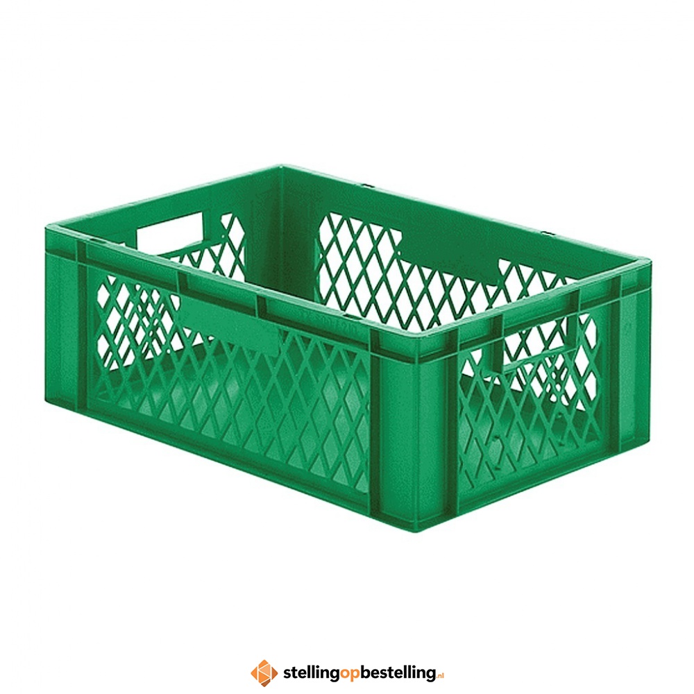 Transportkrat Euronorm plastic bak, krat TK1 600x400x210 groen
