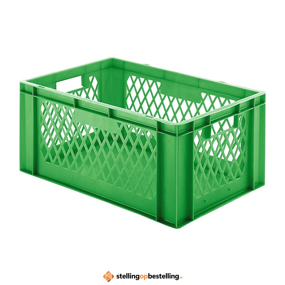 Transportkrat Euronorm plastic bak, krat TK1 600x400x270 groen