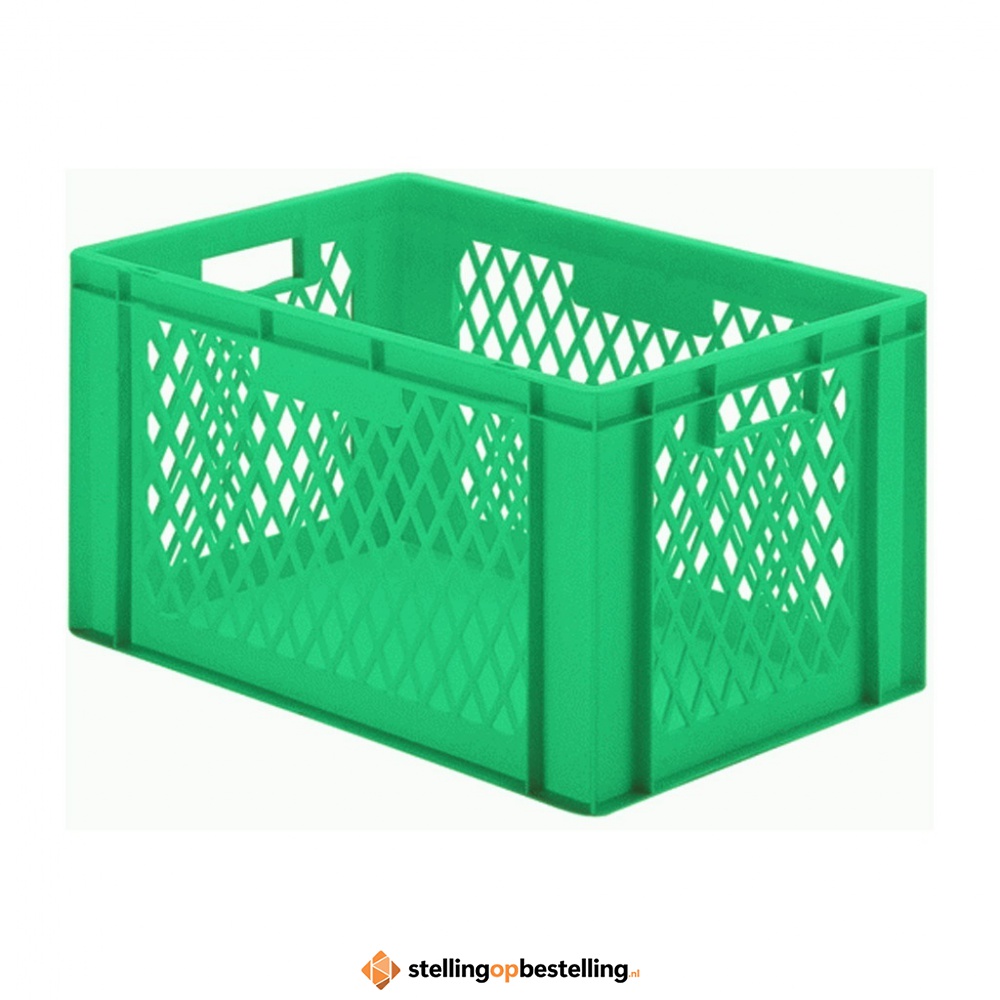 Transportkrat Euronorm plastic bak, krat TK1 600x400x320 groen
