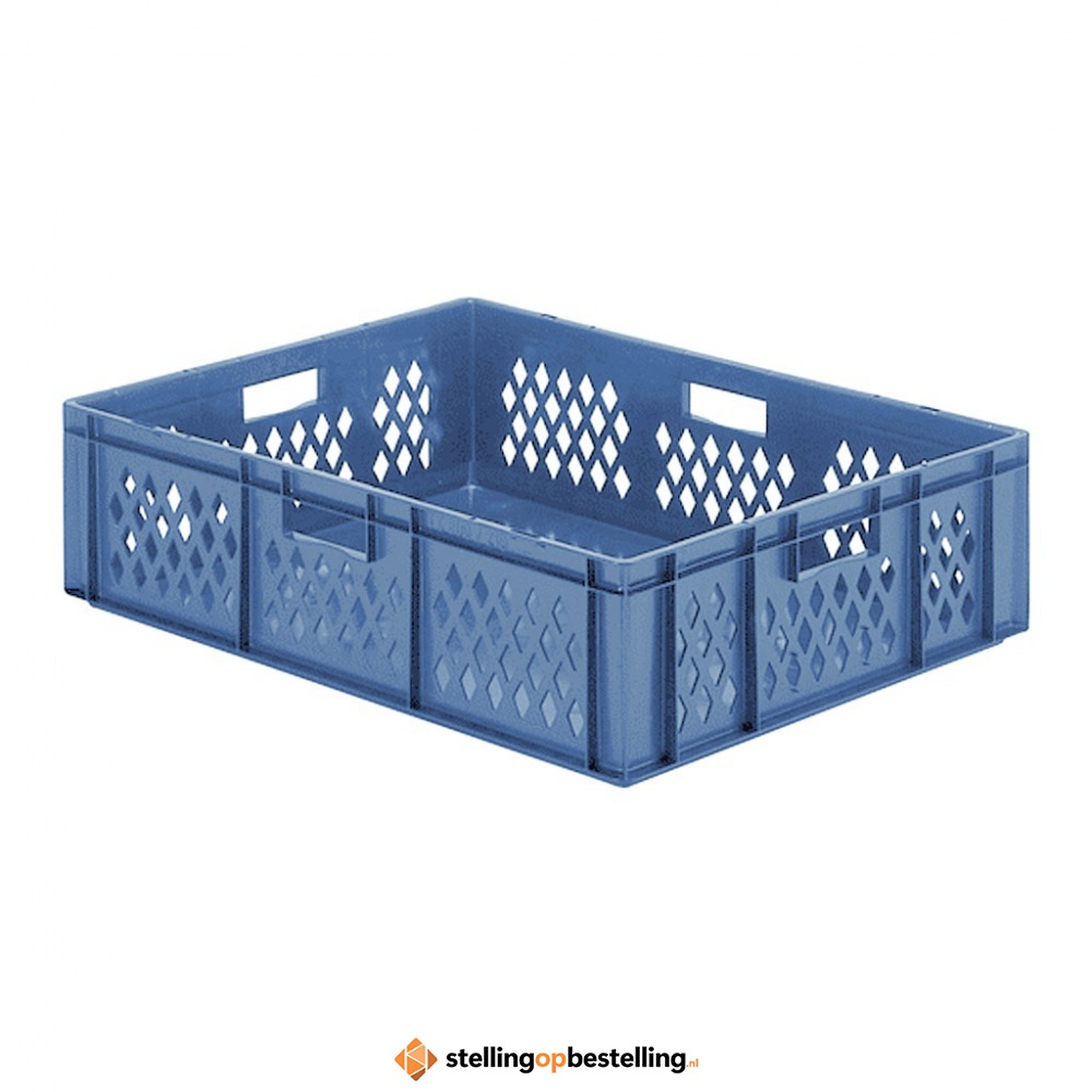 Transportkrat Euronorm plastic bak, krat TK1 800x600x210 blauw