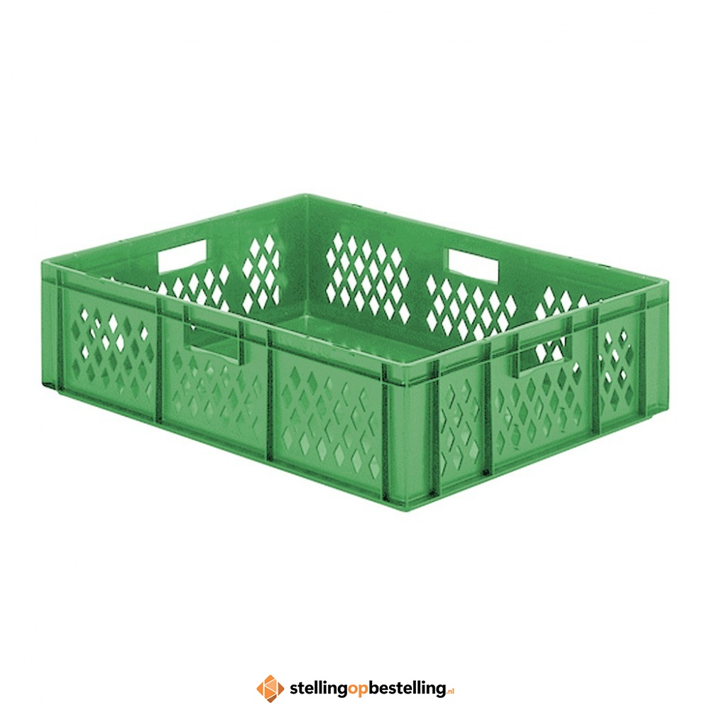 Transportkrat Euronorm plastic bak, krat TK1 800x600x210 groen