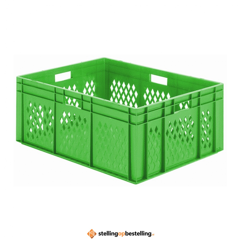Transportkrat Euronorm plastic bak, krat TK1 800x600x320 groen