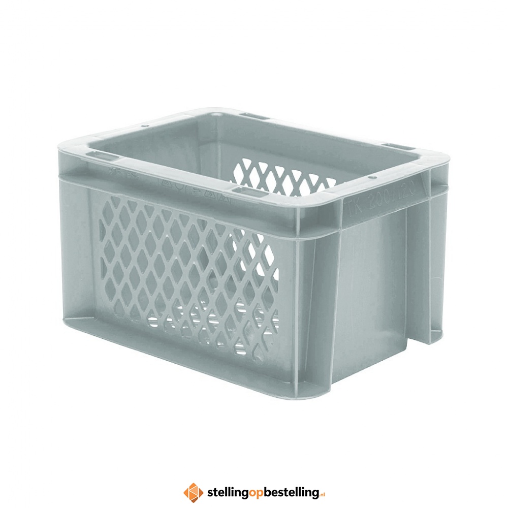 Transportkrat Euronorm plastic bak, krat TK2 200x100x120 grijs