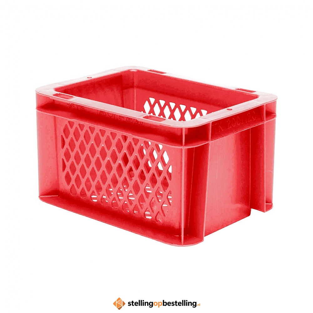 Transportkrat Euronorm plastic bak, krat TK2 200x100x120 rood