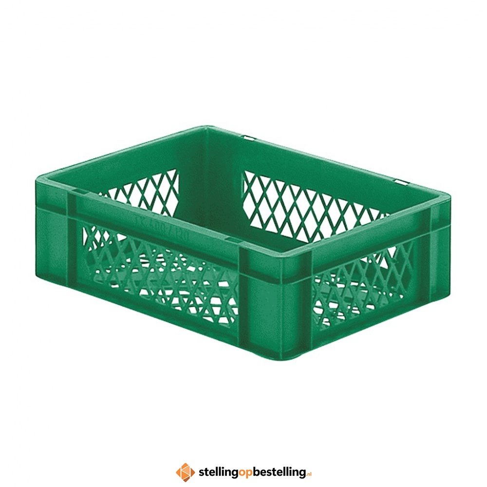 Transportkrat Euronorm plastic bak, krat TK2 400x300x120 groen