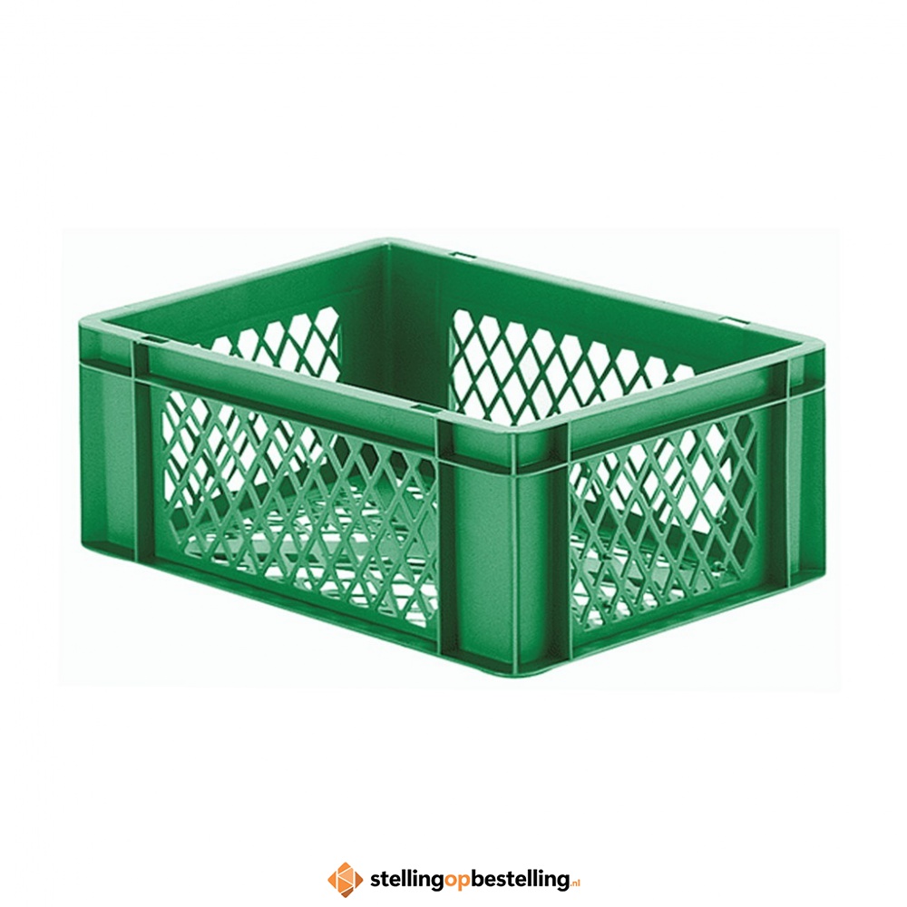 Transportkrat Euronorm plastic bak, krat TK2 400x300x145 groen