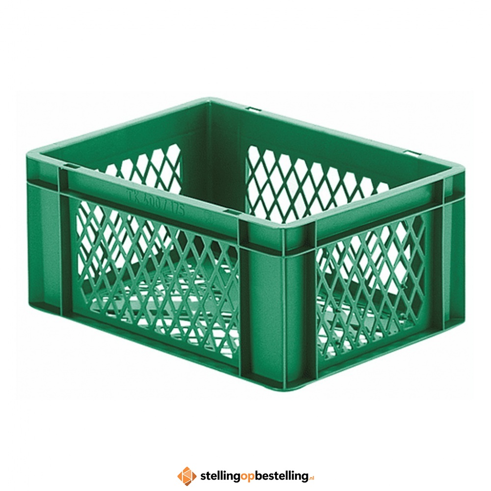 Transportkrat Euronorm plastic bak, krat TK2 400x300x175 groen