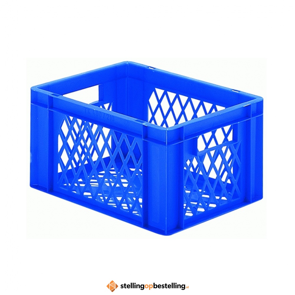 Transportkrat Euronorm plastic bak, krat TK2 400x300x210 blauw