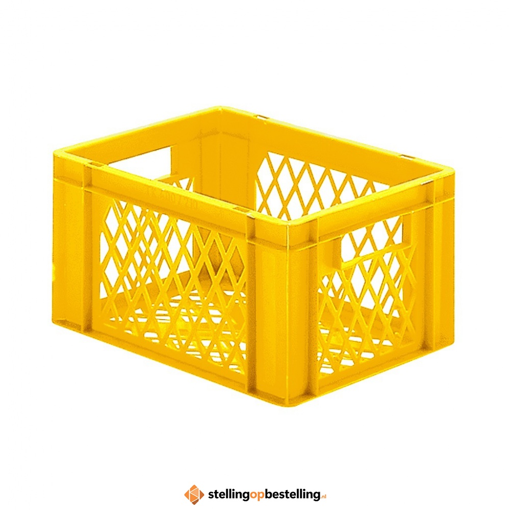 Transportkrat Euronorm plastic bak, krat TK2 400x300x210 geel