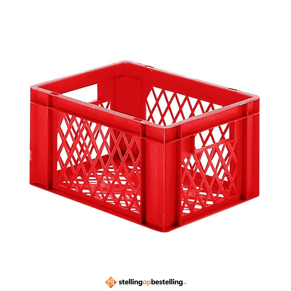 Transportkrat Euronorm plastic bak, krat TK2 400x300x210 rood
