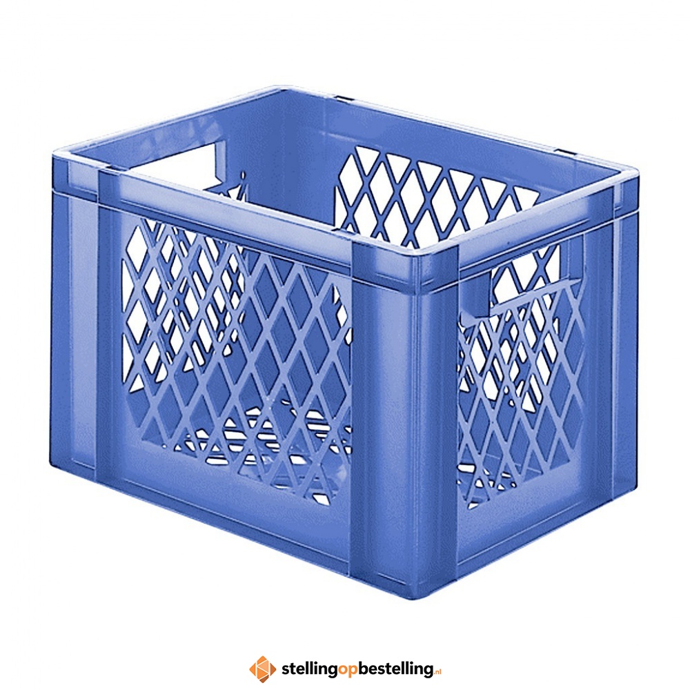 Transportkrat Euronorm plastic bak, krat TK2 400x300x270 blauw