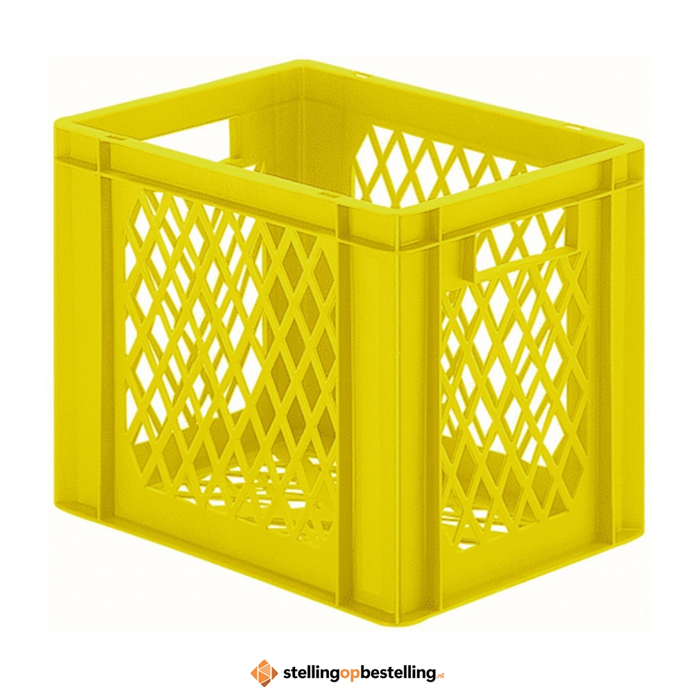 Transportkrat Euronorm plastic bak, krat TK2 400x300x320 geel