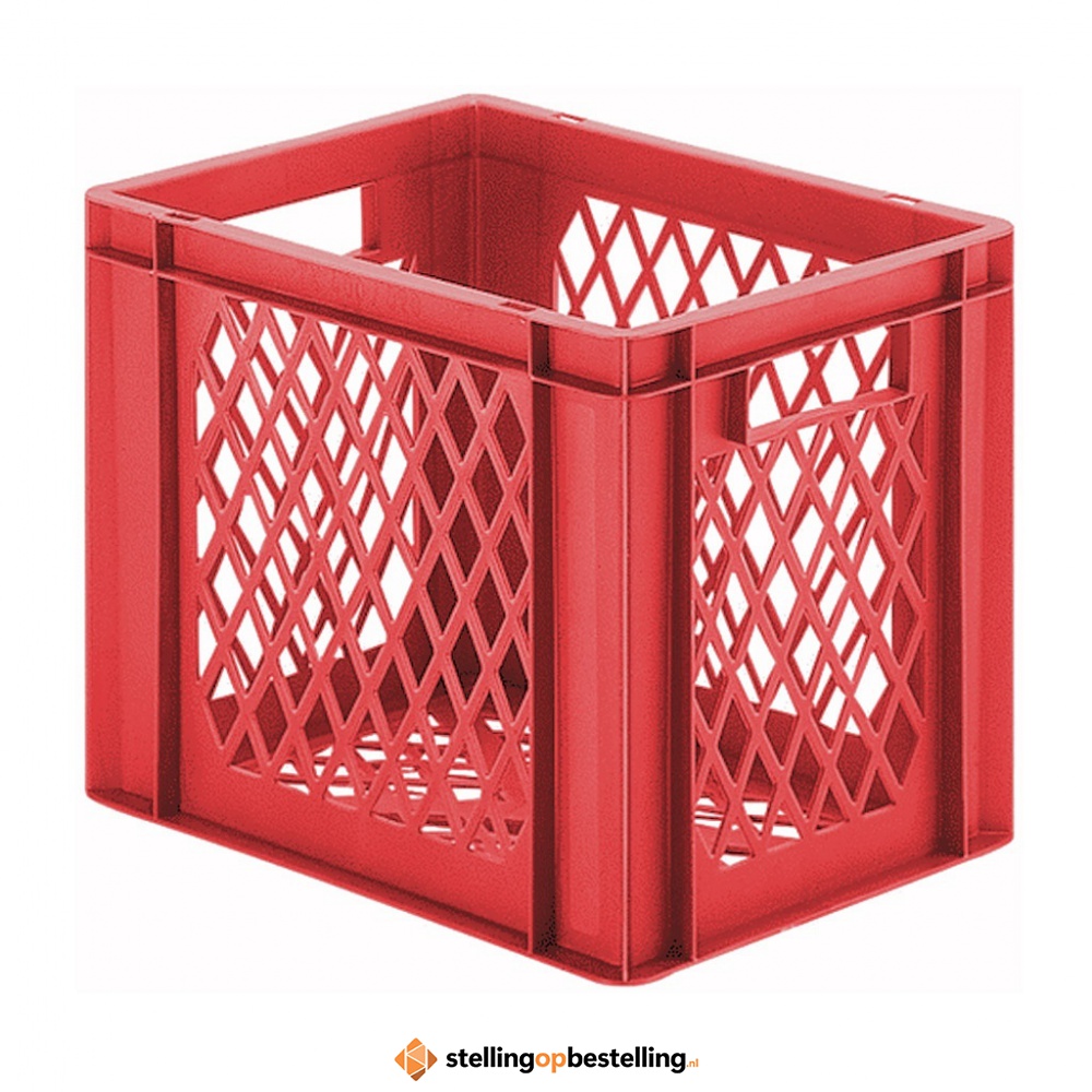 Transportkrat Euronorm plastic bak, krat TK2 400x300x320 rood