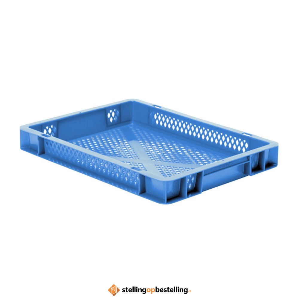Transportkrat Euronorm plastic bak, krat TK2 400x300x50 blauw