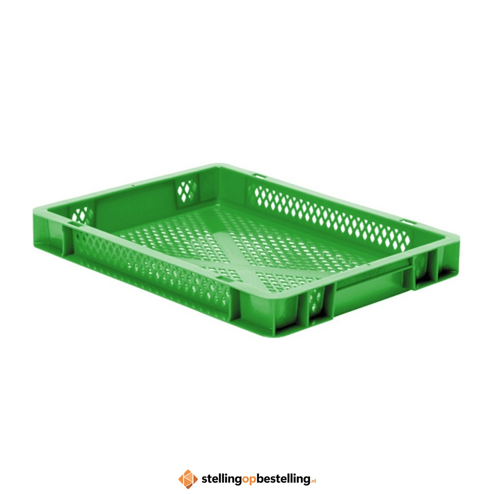 Transportkrat Euronorm plastic bak, krat TK2 400x300x50 groen