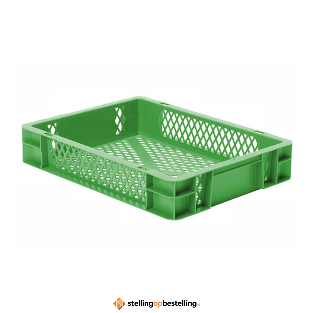 Transportkrat Euronorm plastic bak, krat TK2 400x300x75 groen