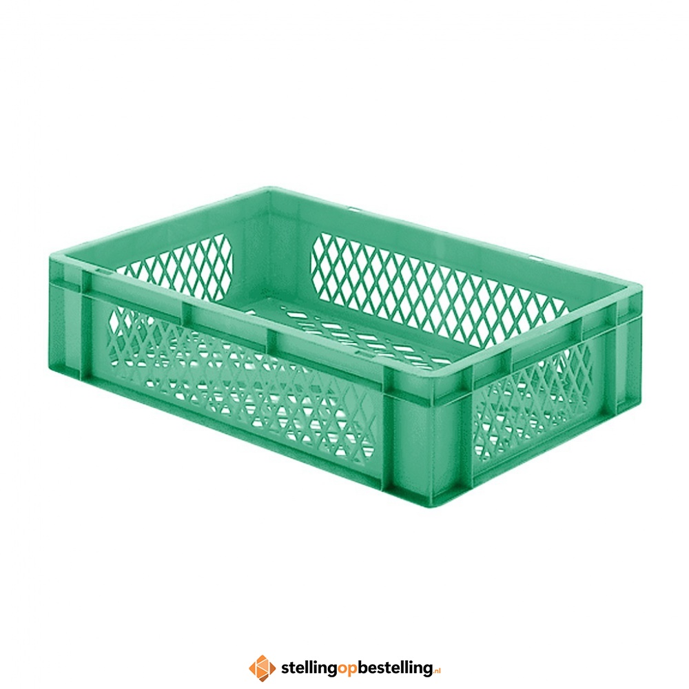 Transportkrat Euronorm plastic bak, krat TK2 600x400x145 groen