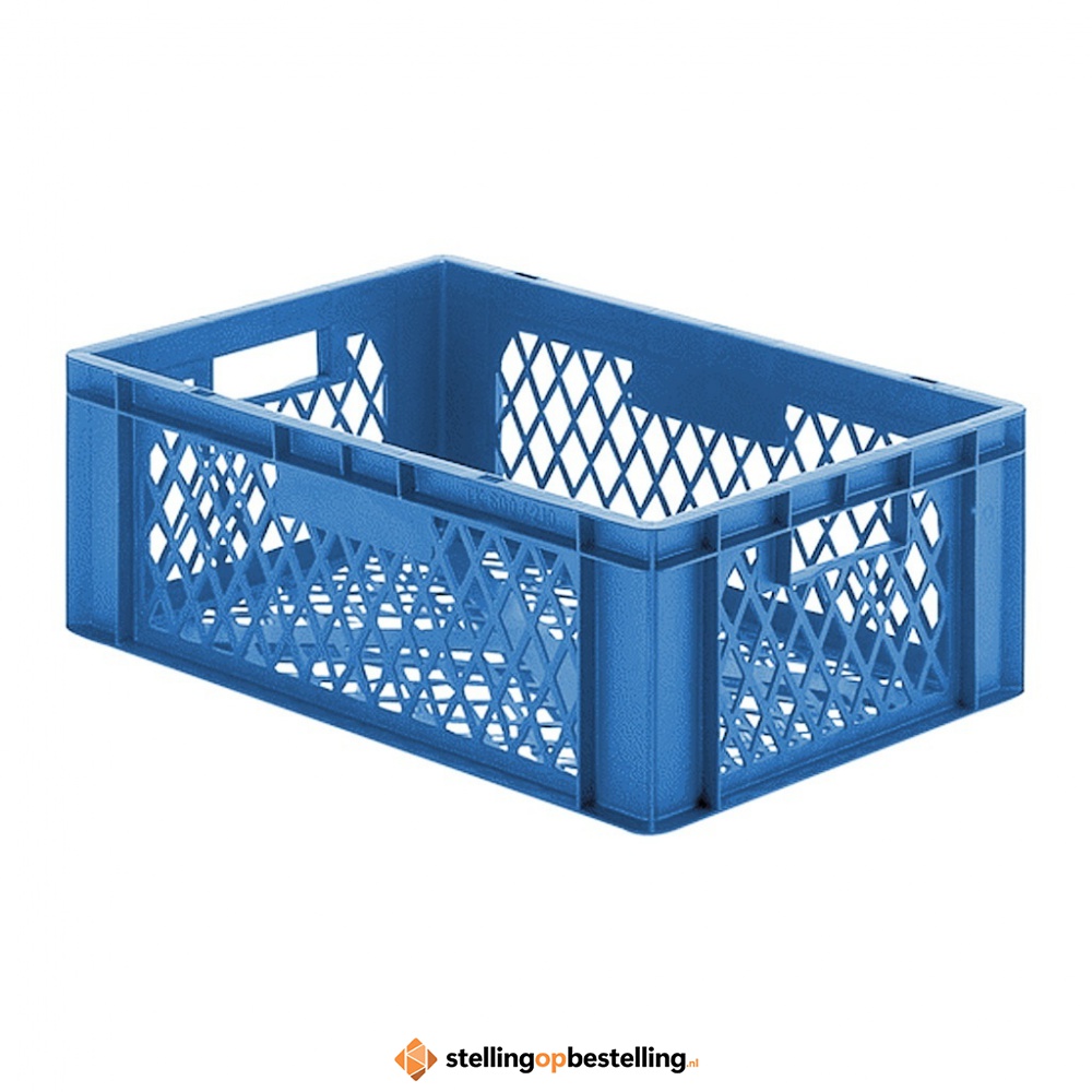 Transportkrat Euronorm plastic bak, krat TK2 600x400x210 blauw