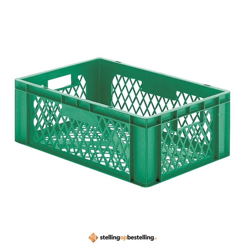 Transportkrat Euronorm plastic bak, krat TK2 600x400x210 groen