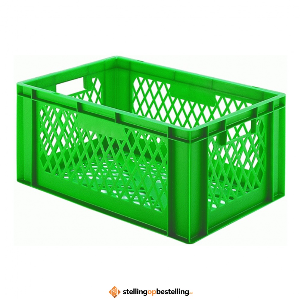 Transportkrat Euronorm plastic bak, krat TK2 600x400x270 groen
