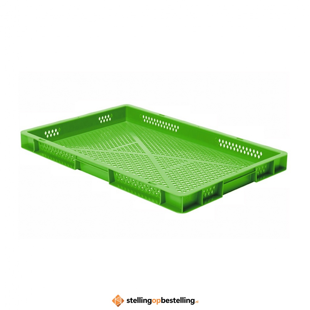 Transportkrat Euronorm plastic bak, krat TK2 600x400x50 groen