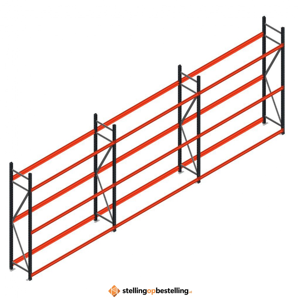 Voordeelrij bandenstelling grootvak AR 2250x6240x500mm (hxbxd) 3 secties 3 niveaus blauw