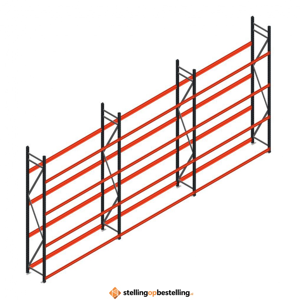 Voordeelrij bandenstelling grootvak AR 3000x6240x500mm (hxbxd) 3 secties 4 niveaus antraciet