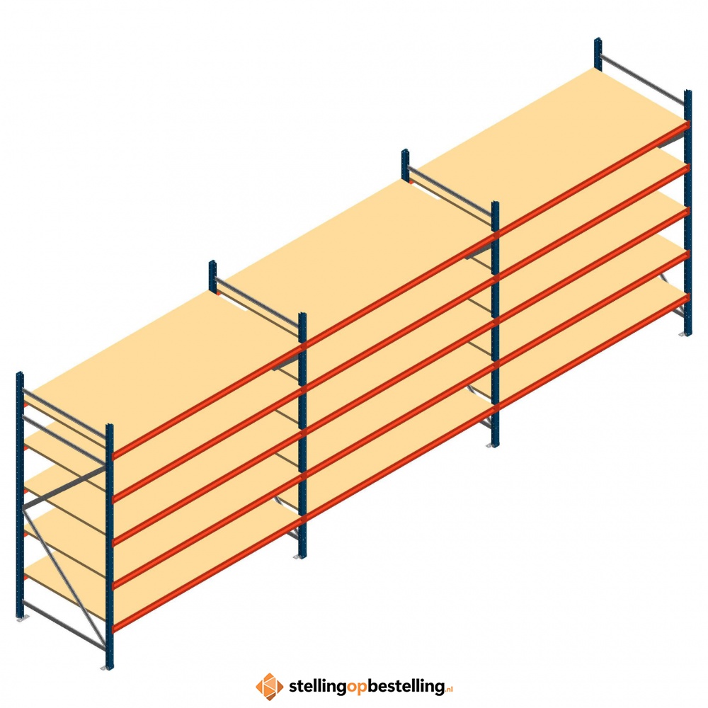 Voordeelrij grootvakstelling AR 2500x5758x1000mm (hxbxd) - 5 niveaus