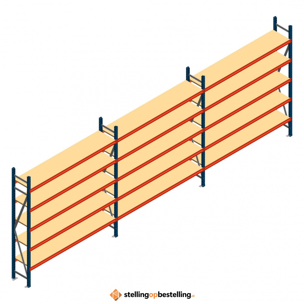 Voordeelrij grootvakstelling AR 2500x5758x400mm (hxbxd) - 5 niveaus
