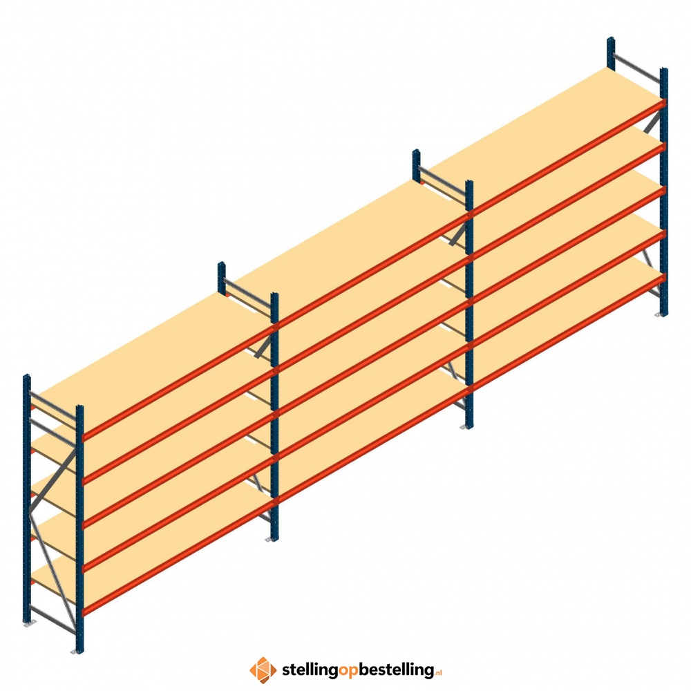 Voordeelrij grootvakstelling AR 2500x5758x600mm (hxbxd) - 5 niveaus