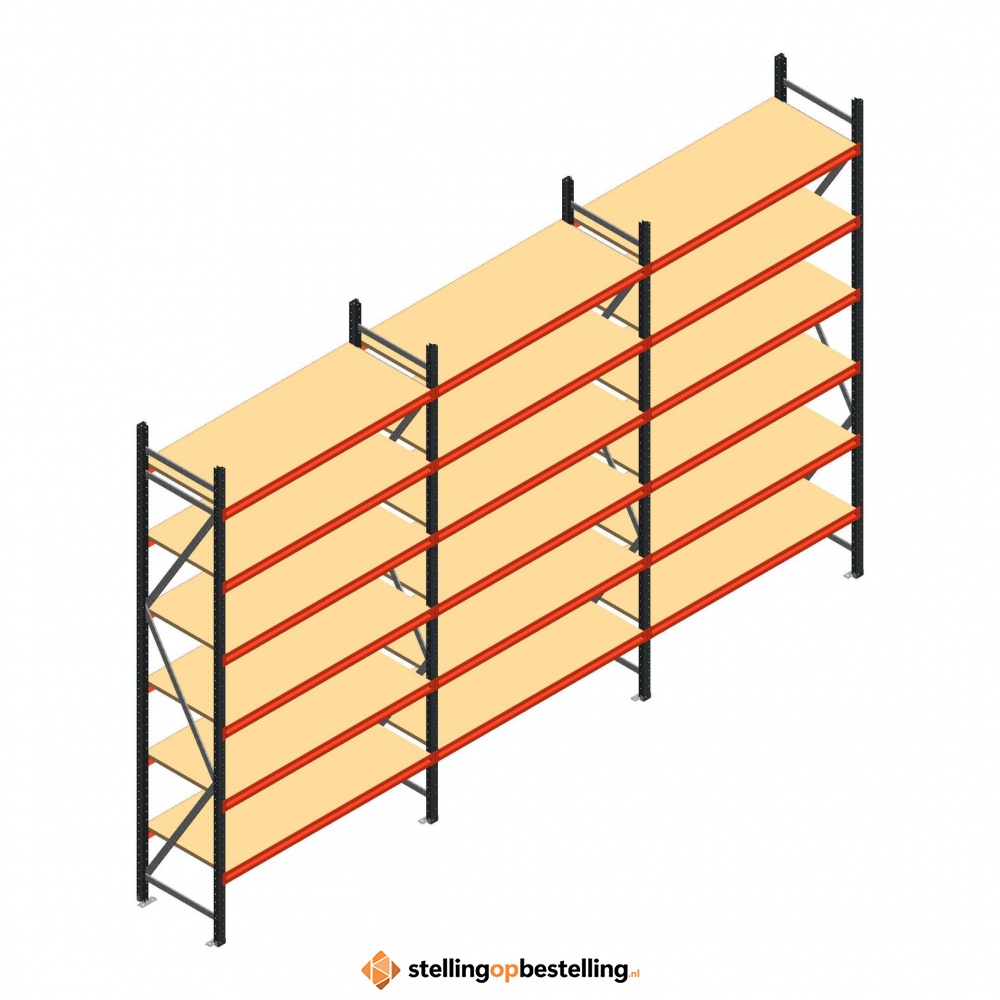 Voordeelrij grootvakstelling AR 3000x5038x600mm (hxbxd) - 6 niveaus