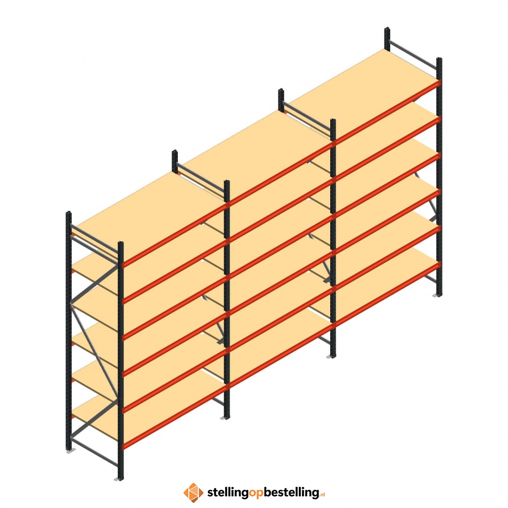 Voordeelrij grootvakstelling AR 3000x5038x800mm (hxbxd) - 6 niveaus
