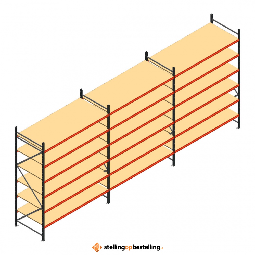 Voordeelrij grootvakstelling AR 3000x8308x1000mm (hxbxd) - 6 niveaus