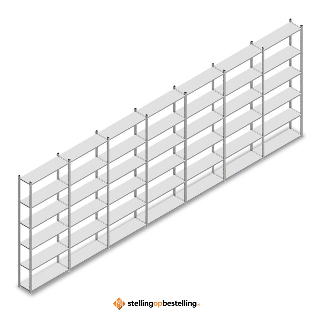 Voordeelrij Legbordstelling Medium Duty 2500x7000x300 6 niveaus