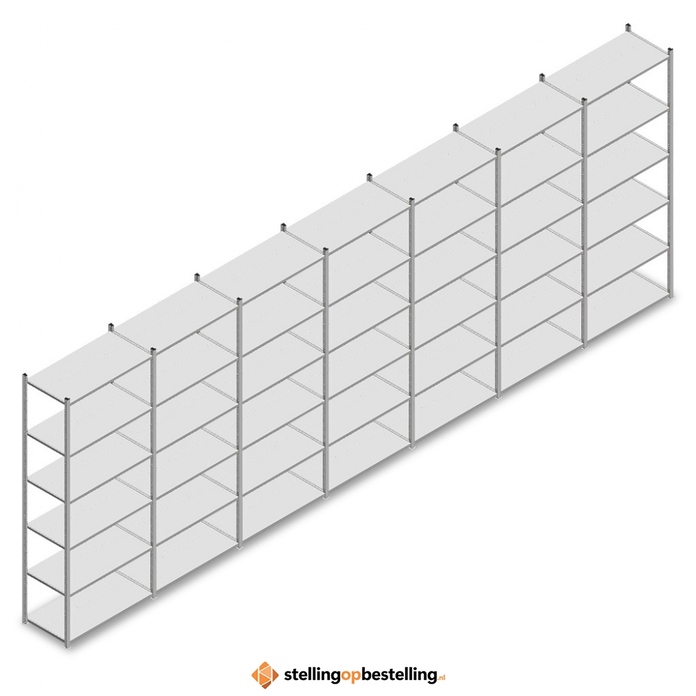 Voordeelrij Legbordstelling Medium Duty 2500x7000x500 6 niveaus