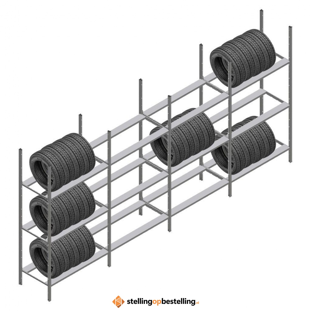 Voordeelrij bandenstelling Medium Duty 2000x4000x700 4 secties 3 niveaus