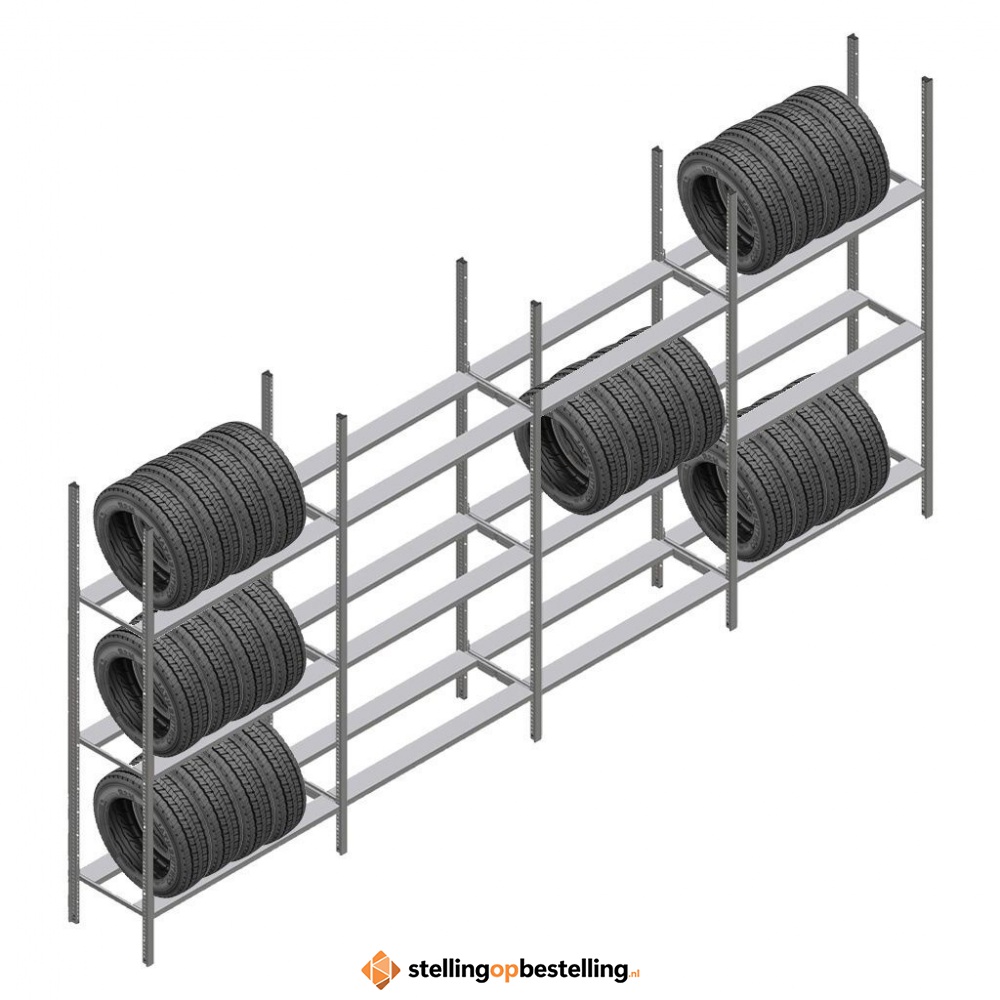 Voordeelrij bandenstelling Medium Duty 2200x4000x600 4 secties 3 niveaus