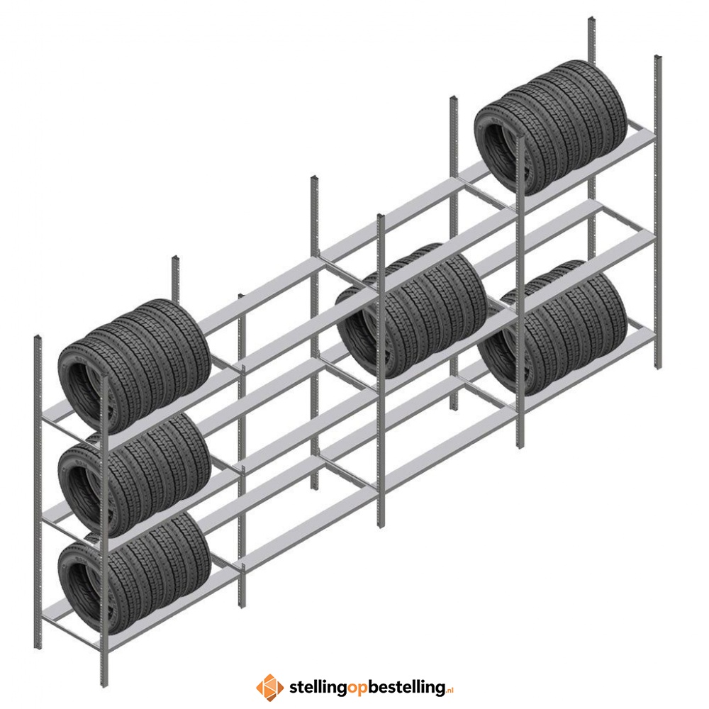 Voordeelrij bandenstelling Medium Duty 2200x4000x700 4 secties 3 niveaus