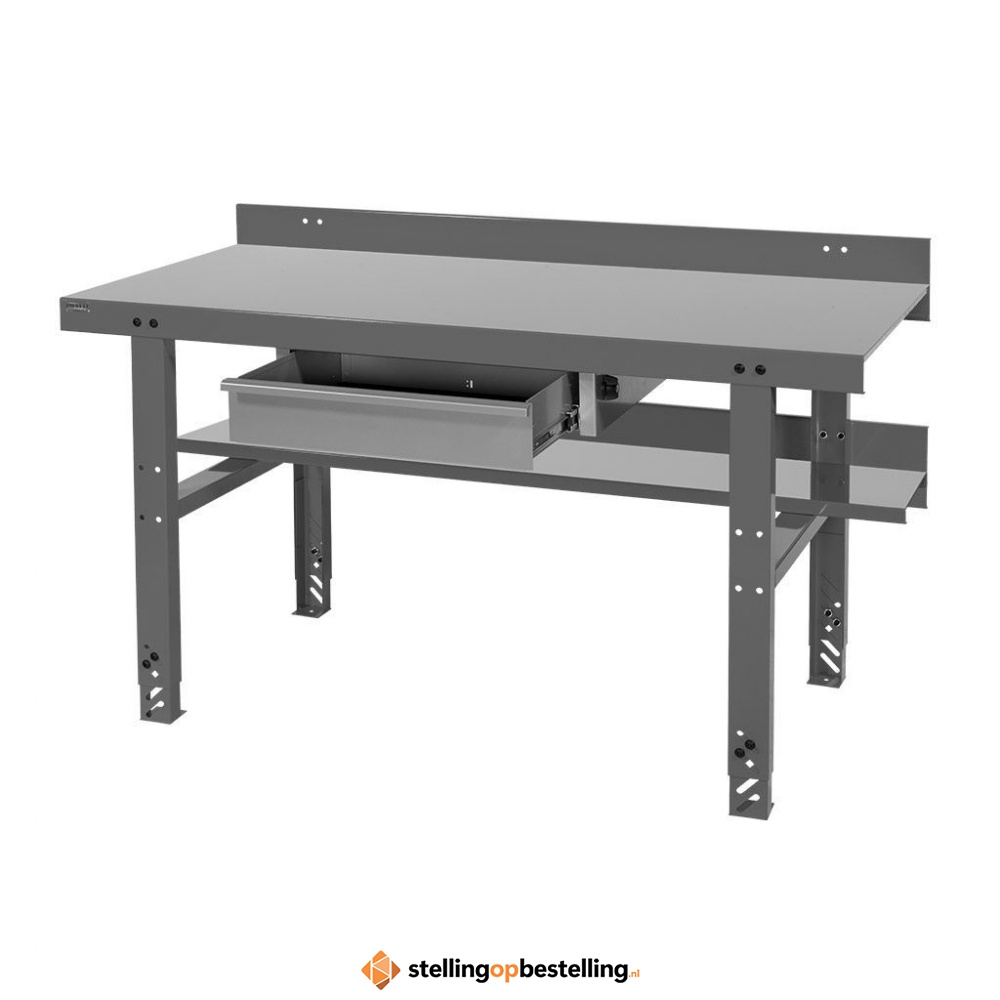 Werkbank compleet 1500x700x750/950 in hoogte verstelbaar