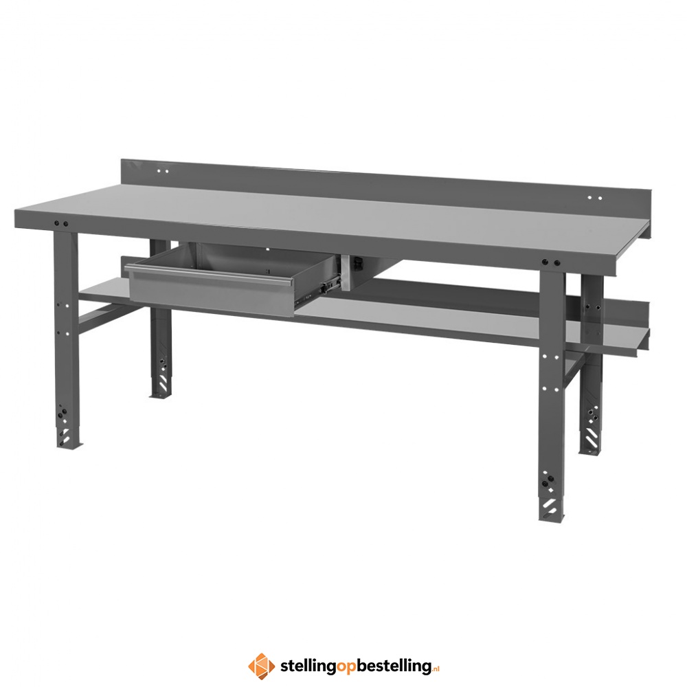 Werkbank compleet 2000x700x750/950 in hoogte verstelbaar