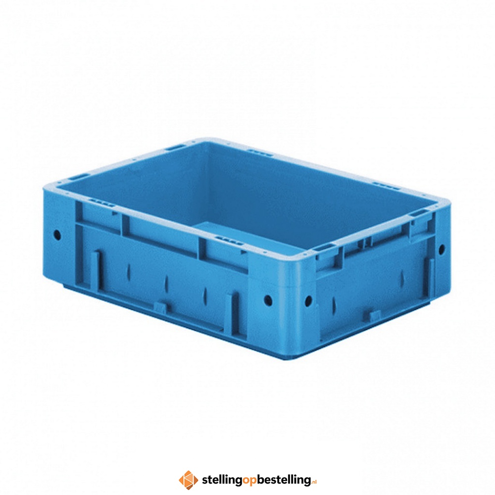 Zware transportkrat Euronorm plastic bak, krat VTK0 400x300x120 blauw