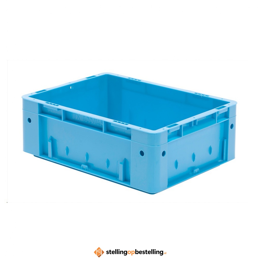 Zware transportkrat Euronorm plastic bak, krat VTK0 400x300x145 blauw