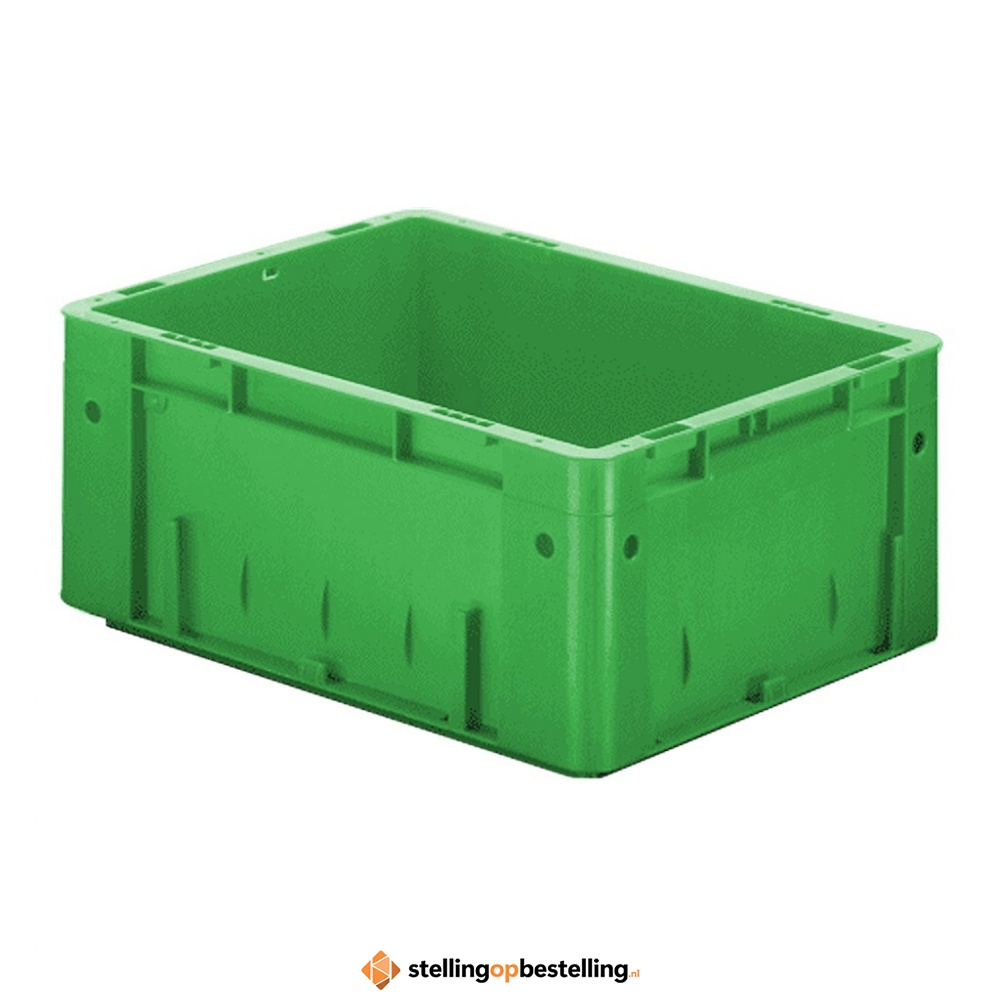 Zware transportkrat Euronorm plastic bak, krat VTK0 400x300x175 groen