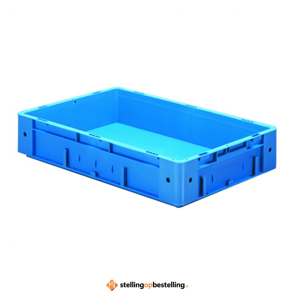 Zware transportkrat Euronorm plastic bak, krat VTK0 600x400x120 blauw