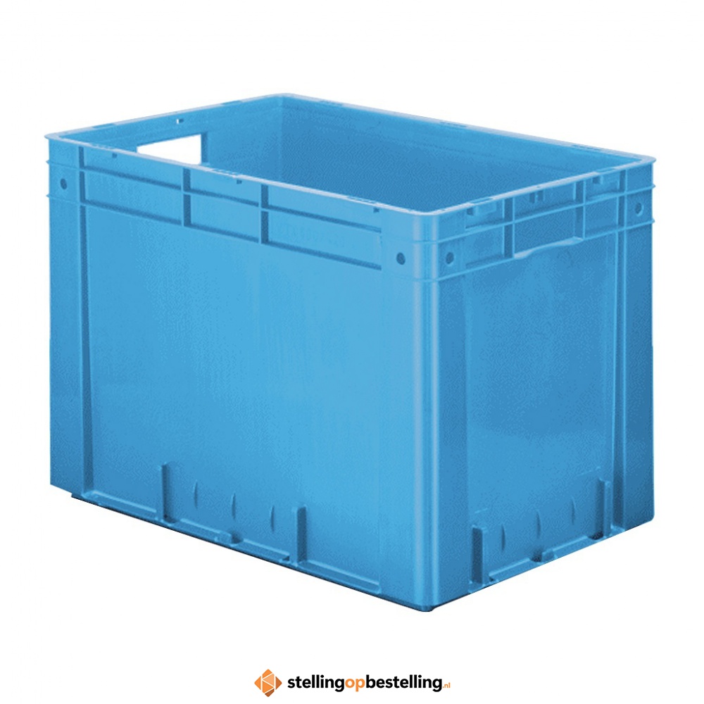 Zware transportkrat Euronorm plastic bak, krat VTK0 600x400x420 blauw