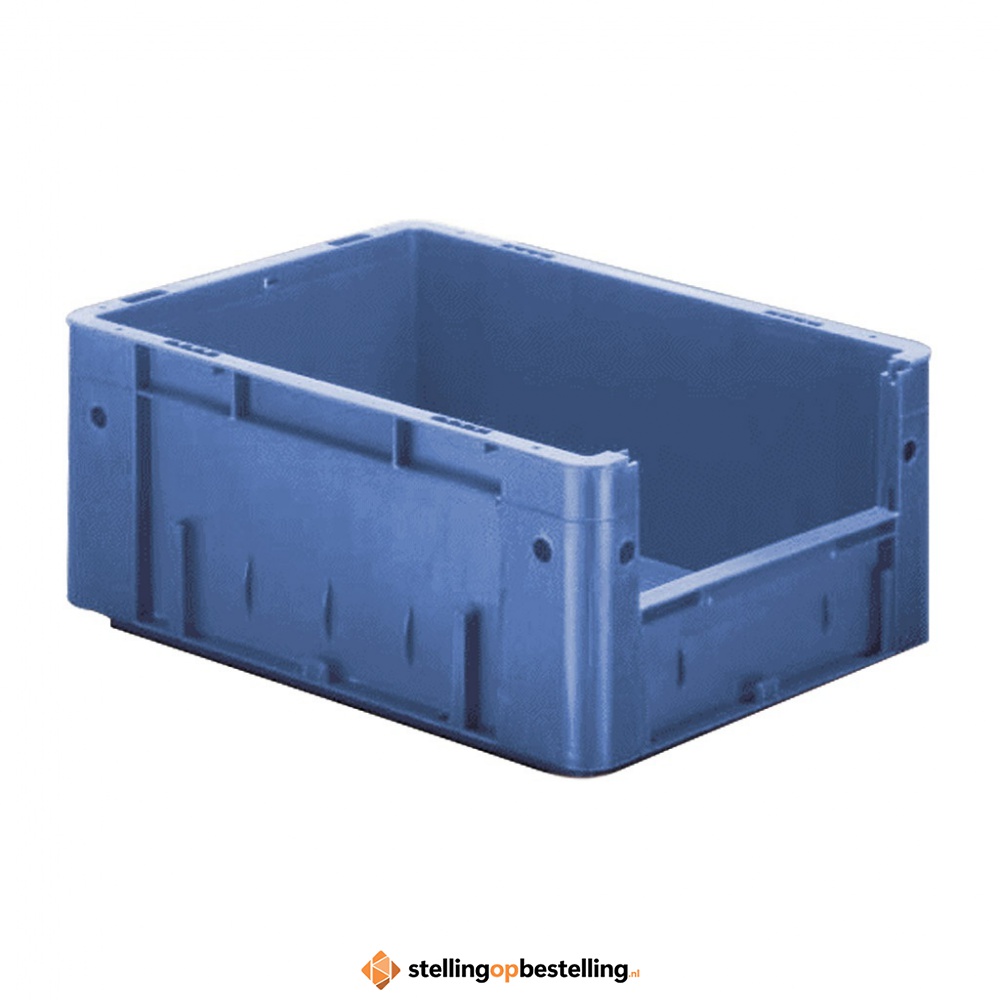 Zware transportkrat Euronorm plastic bak, krat VTK4 400x300x175 blauw