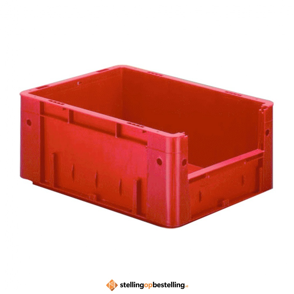 Zware transportkrat Euronorm plastic bak, krat VTK4 400x300x175 rood