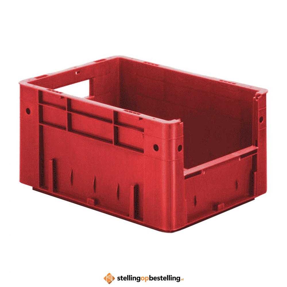 Zware transportkrat Euronorm plastic bak, krat VTK4 400x300x210 rood
