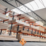 Voordeelrij zware draagarmstelling enkelzijdig 5000x4900 armlengte 1200 4 niveaus